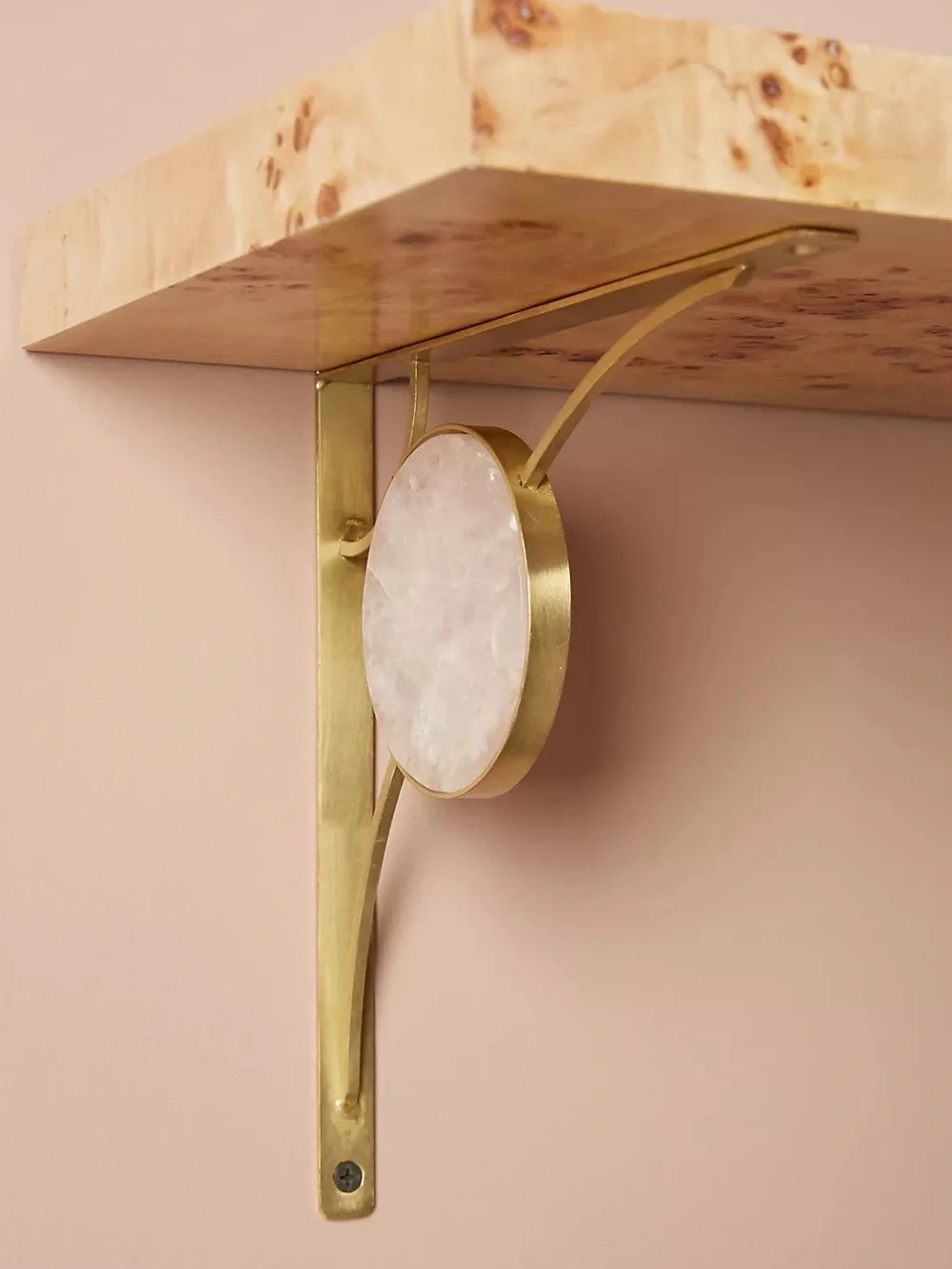 Anthropologie Rose Quartz Shelf Bracket - Set of 2